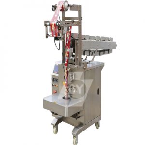 Bucket chain semi-automatic potato chip/ crispy rice/ apple flakes/ lollipop vertical packing machine DLP-320B