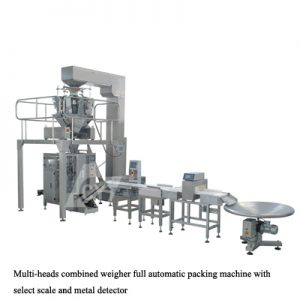 Multi-heads combined weigher full automatic packing machine with select scale and metal detector DC-4230F
