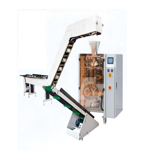 Semi-automatic packing machine with bucket chain type manual feeding conveyor DC-4230C/5235C