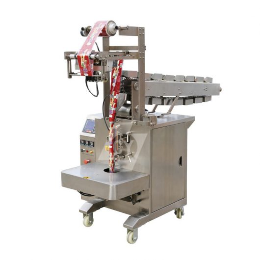 Bucket chain semi-automatic potato chip/ crispy rice/ apple flakes/ lollipop vertical packing machine DLP-320B